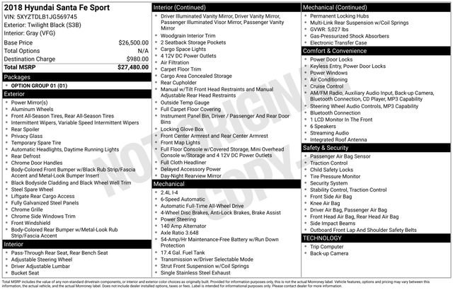 Used 2018 Hyundai Santa Fe Sport AWD/4WD image 7