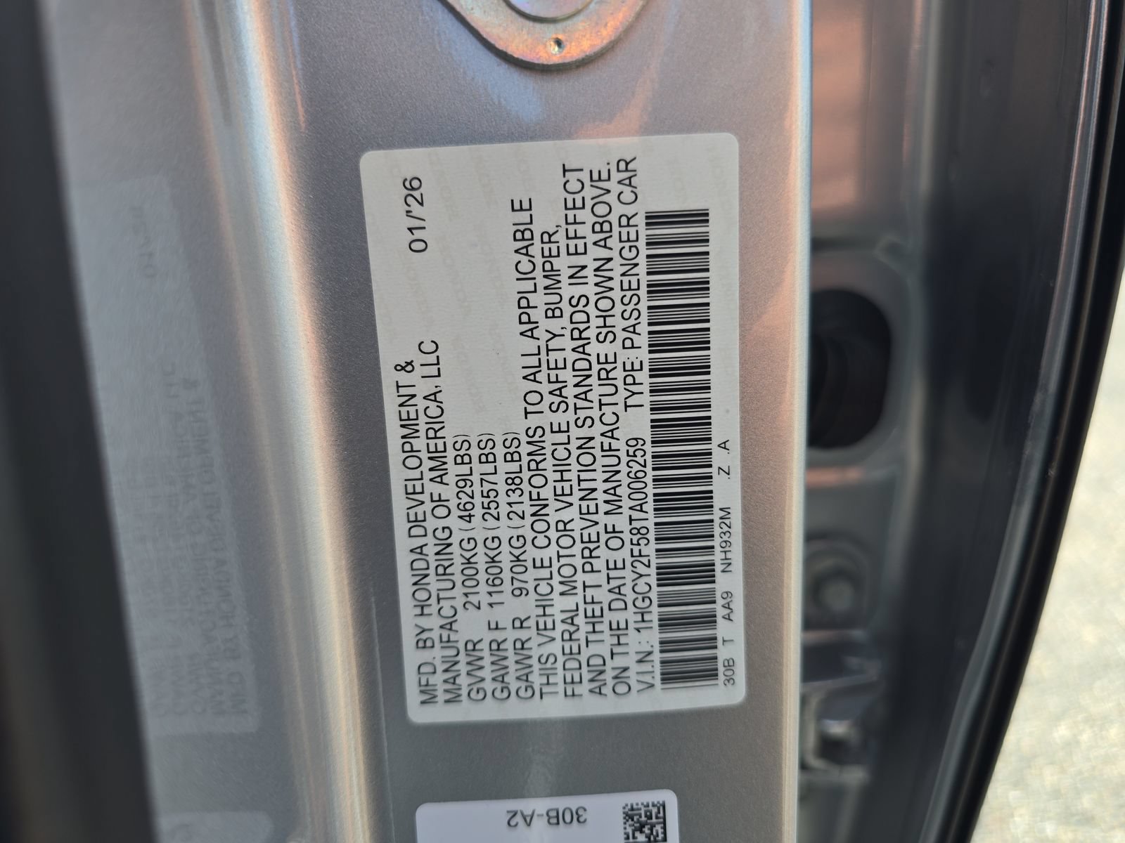 Certified 2026 Honda Accord Sport image 30