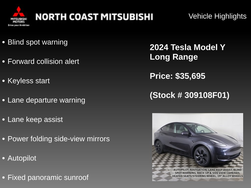Used 2024 Tesla Model Y Long Range RWD image 2