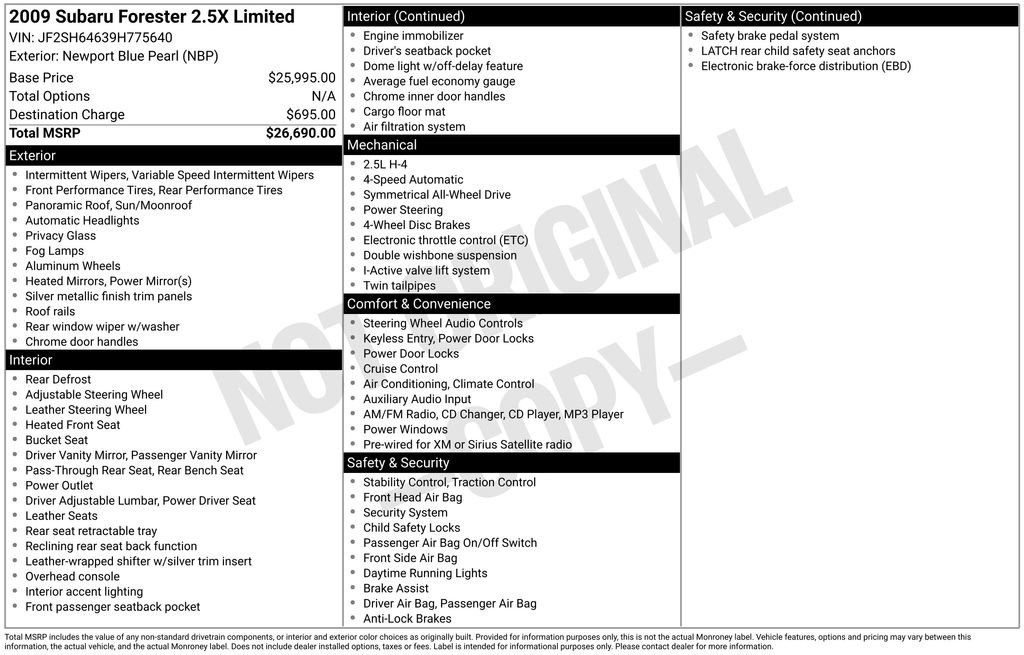 Used 2009 Subaru Forester 2.5X Limited image 44