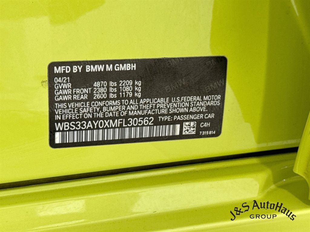 Used 2021 BMW M3 Competition w/ M Carbon Exterior Package RWD image 41