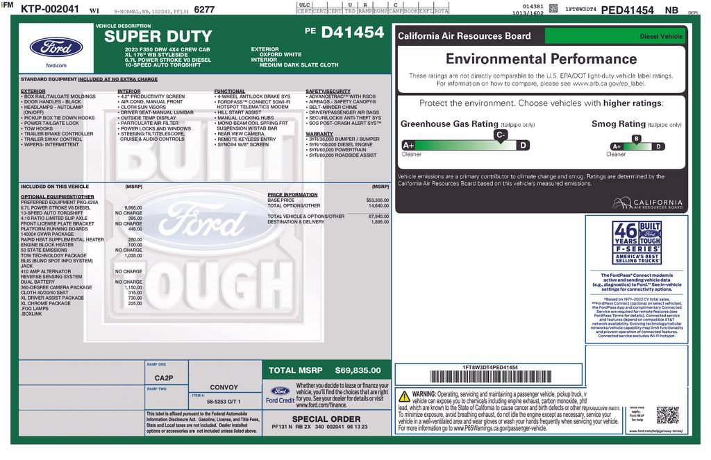 Used 2023 Ford F350 XL w/ 360-Degree Camera Package AWD/4WD image 68