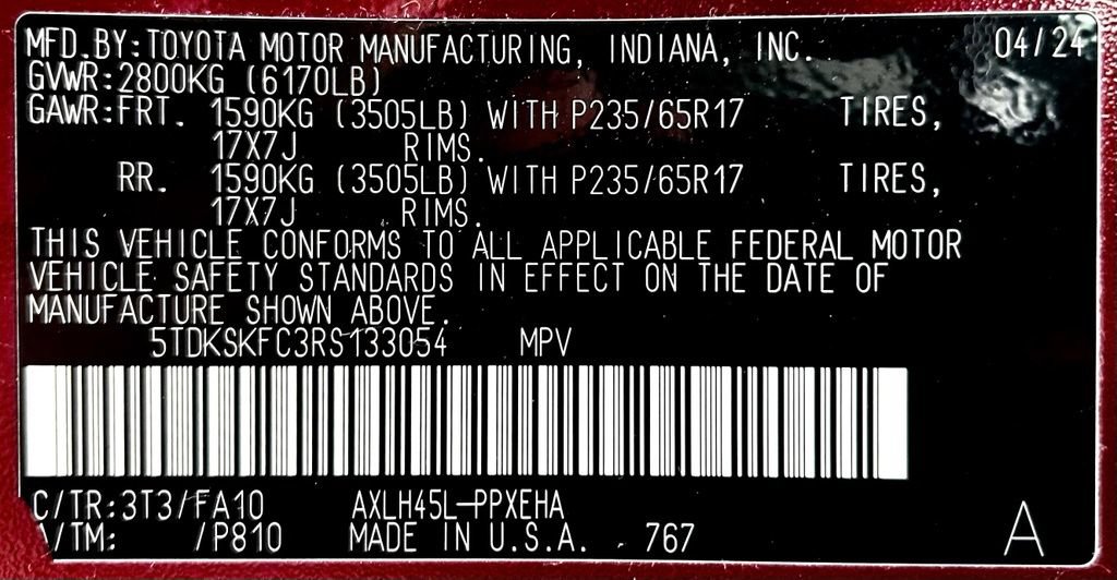 Certified 2024 Toyota Sienna LE AWD/4WD image 26