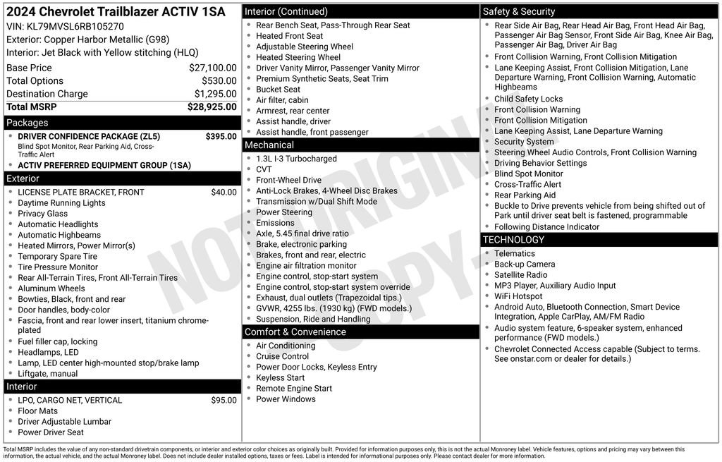 Used 2024 Chevrolet TrailBlazer ACTIV w/ Driver Confidence Package FWD image 3