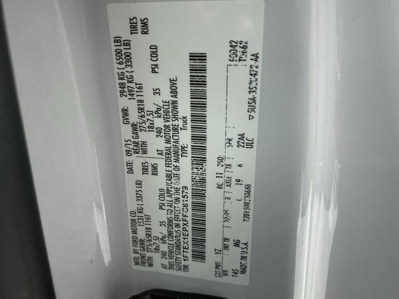 Used 2015 Ford F150 XLT w/ Equipment Group 302A Luxury image 21