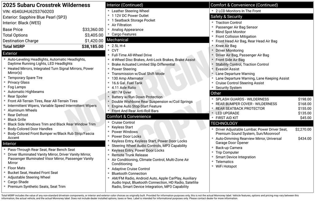 Certified 2025 Subaru Crosstrek 2.5i Wilderness AWD/4WD image 8