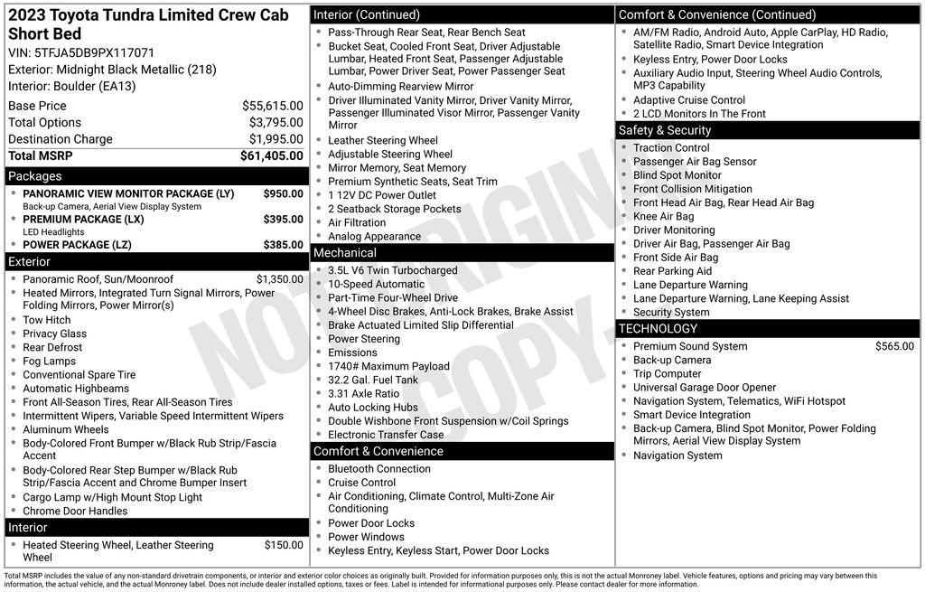 Used 2023 Toyota Tundra Limited AWD/4WD image 3