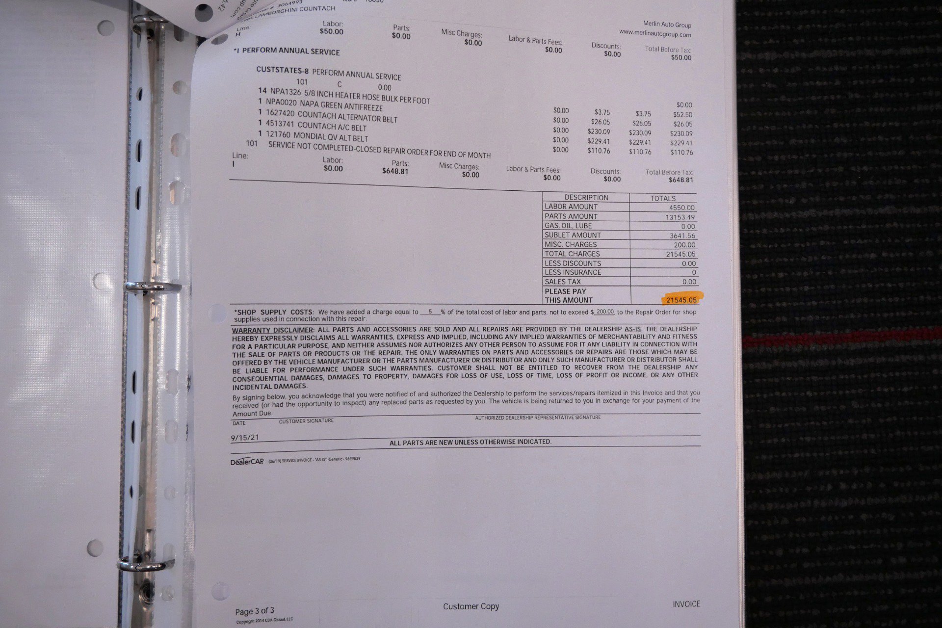 Used 1989 Lamborghini Countach Coupe RWD image 41