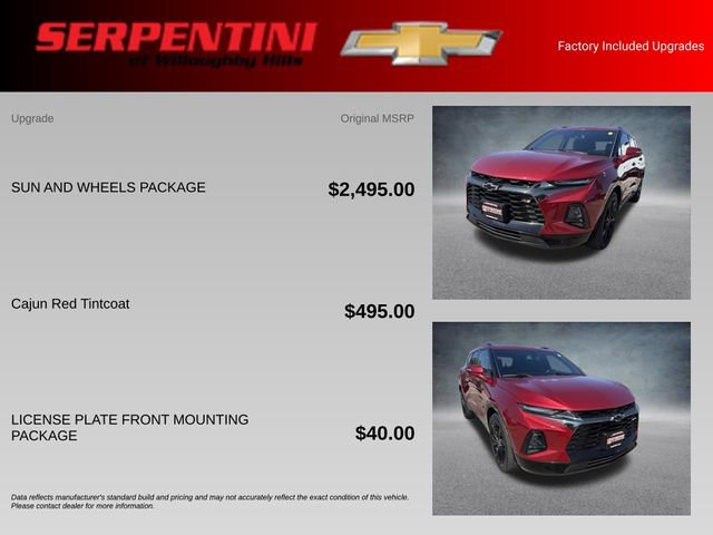 Used 2019 Chevrolet Blazer RS w/ Sun and Wheels Package AWD/4WD image 4