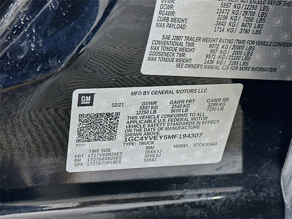 Used 2021 Chevrolet Silverado 3500 High Country w/ Z71 Off-Road Package image 36