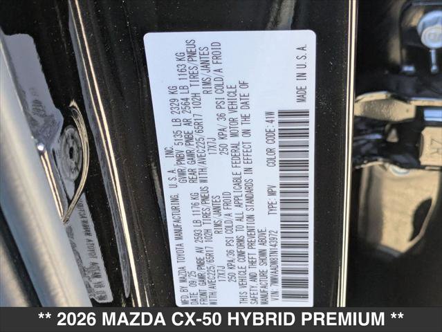 New 2026 MAZDA CX-50 AWD 2.5 Hybrid w/ Weather Package image 15