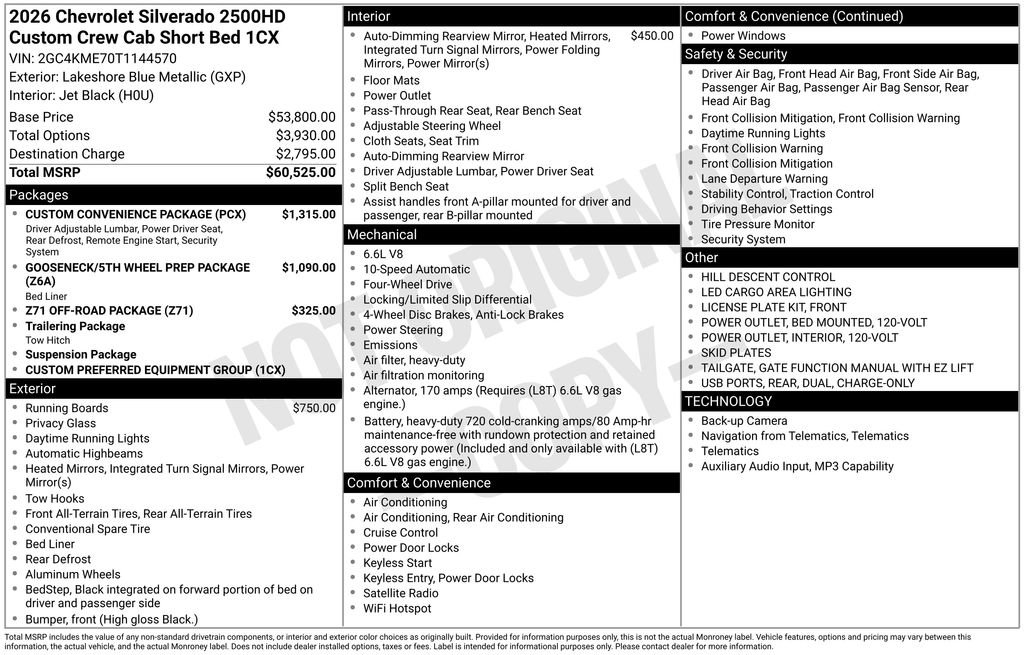 New 2026 Chevrolet Silverado 2500 Custom w/ Custom Convenience Package image 31