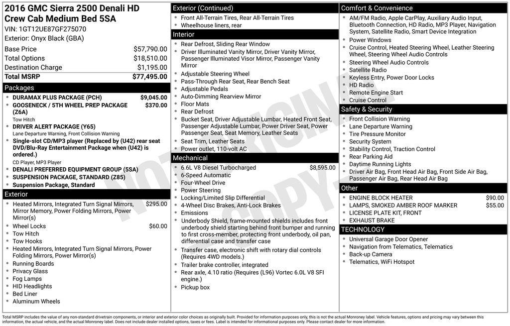 Used 2016 GMC Sierra 2500 Denali w/ Duramax Plus Package image 26