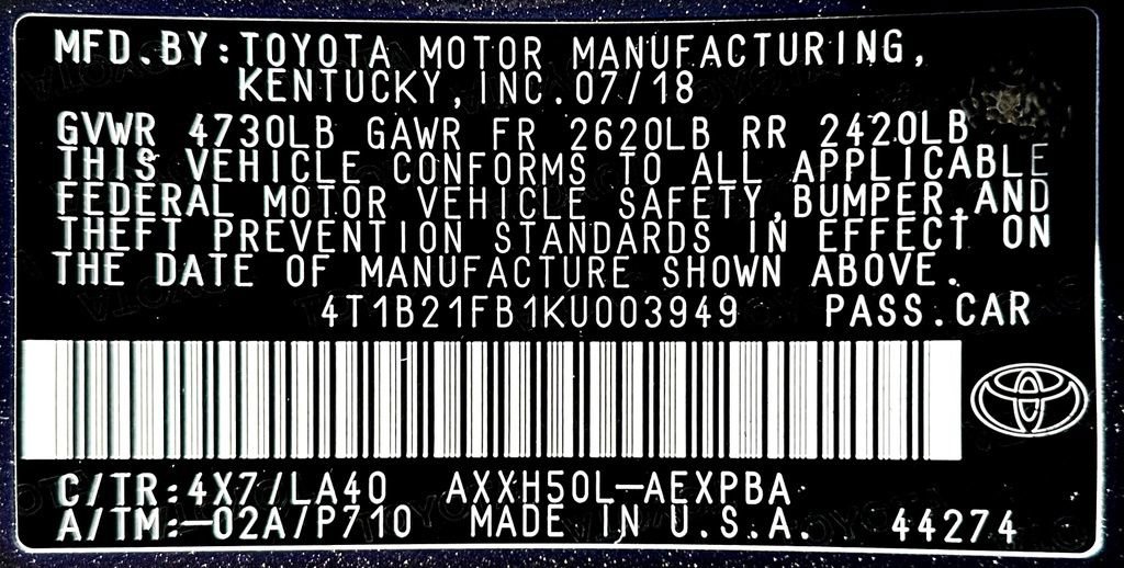 Certified 2019 Toyota Avalon Limited w/ Advanced Safety Package FWD image 25