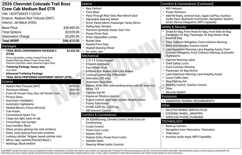 New 2026 Chevrolet Colorado Trail Boss image 10