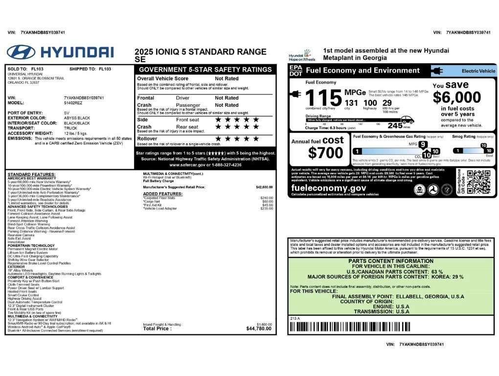 Used 2025 Hyundai Ioniq 5 SE RWD image 2
