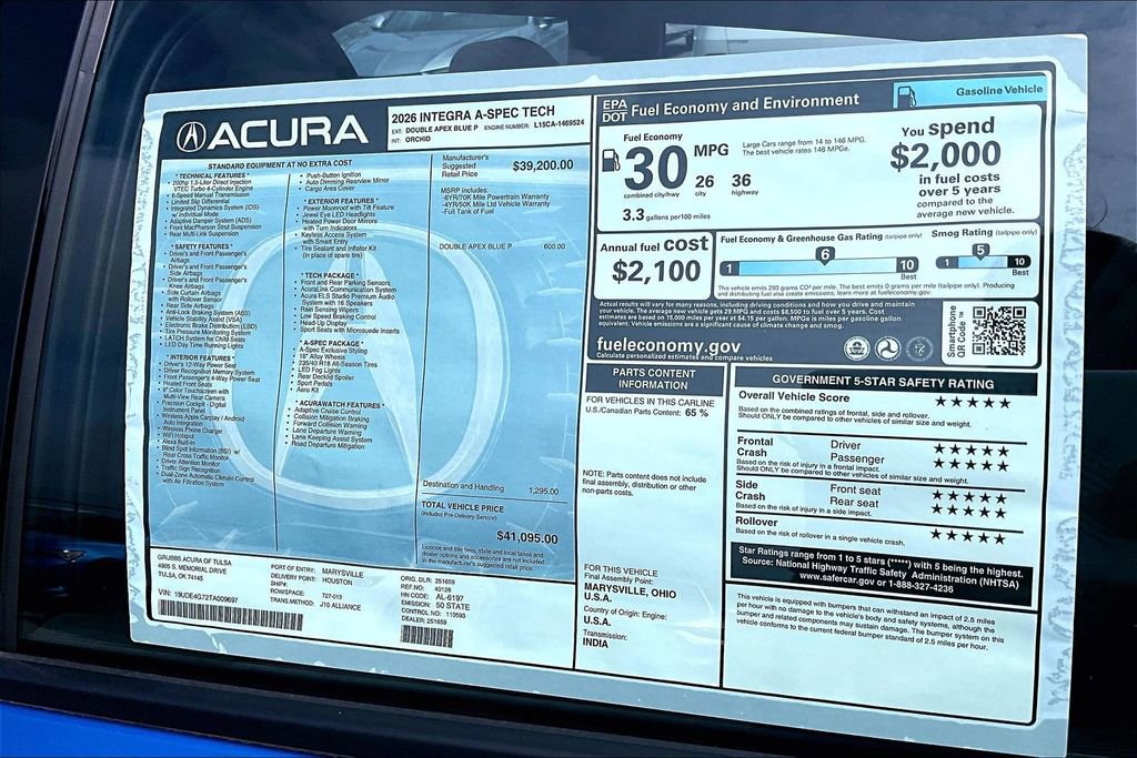 New 2026 Acura Integra A-Spec FWD image 40