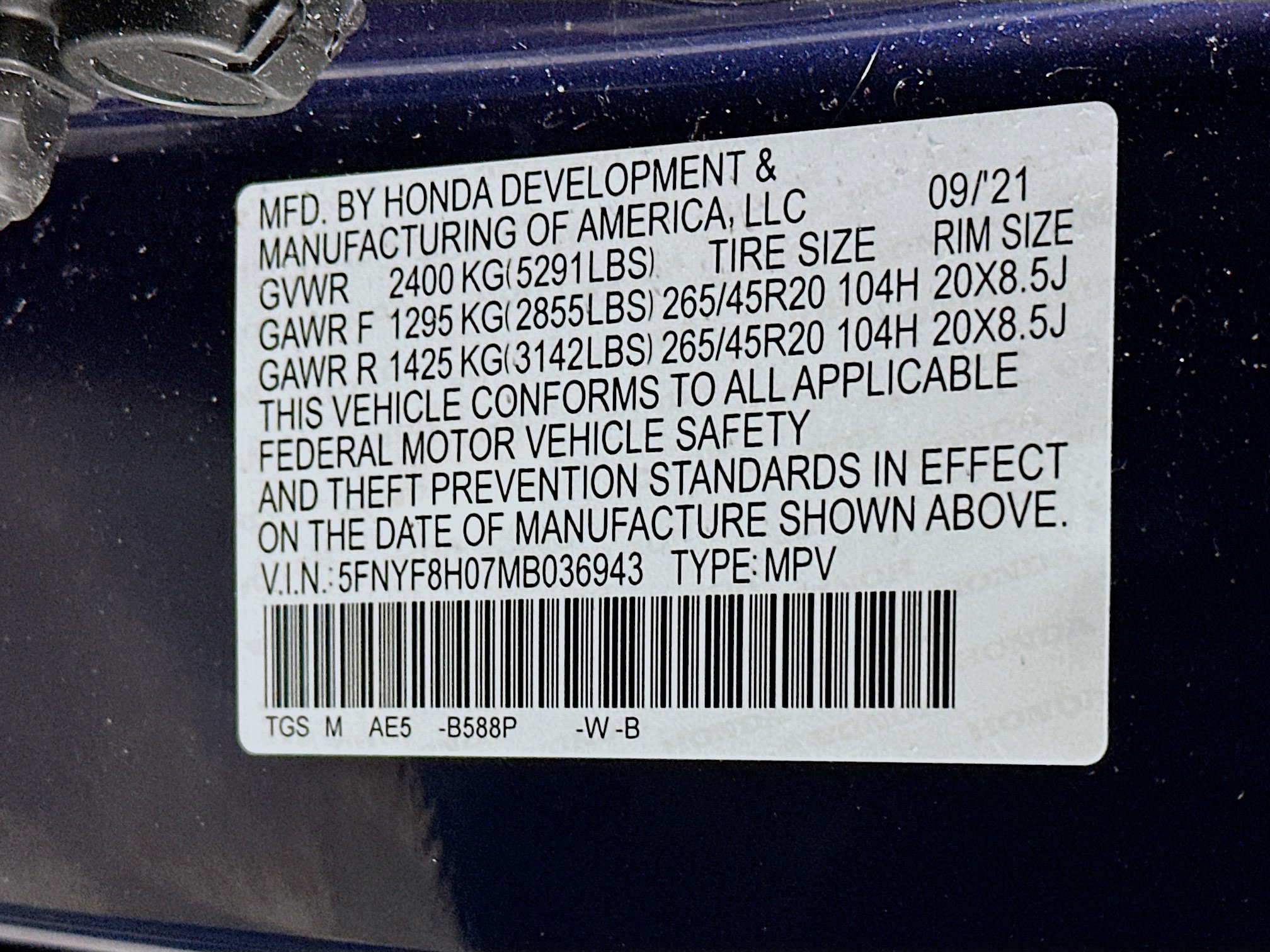 Used 2021 Honda Passport Elite image 12