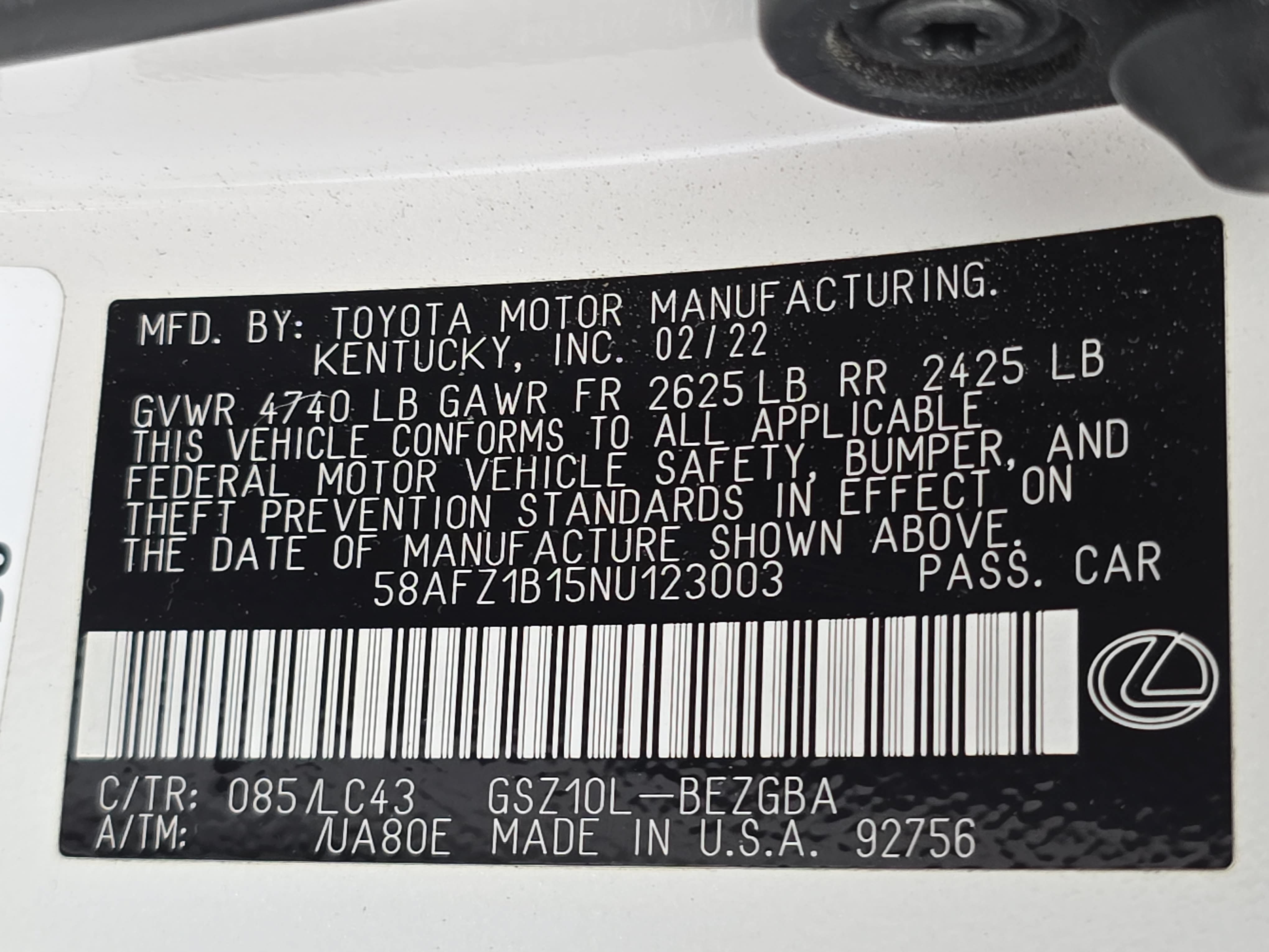 Used 2022 Lexus ES 350 Ultra Luxury w/ Accessory Package 2 FWD image 34