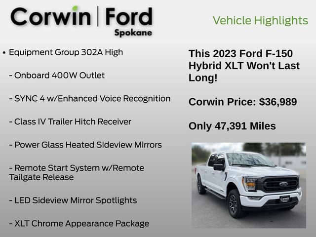 Used 2023 Ford F150 XLT w/ Equipment Group 302A High AWD/4WD image 7