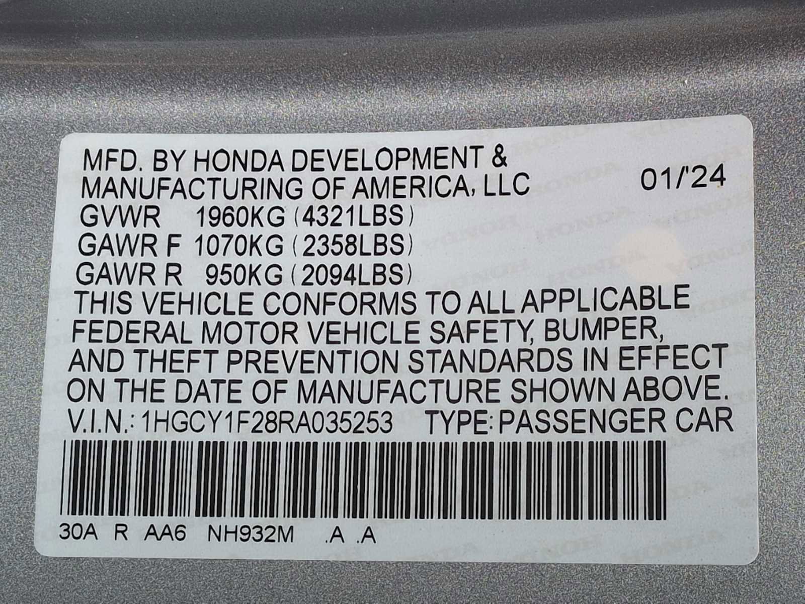 Certified 2024 Honda Accord LX image 32
