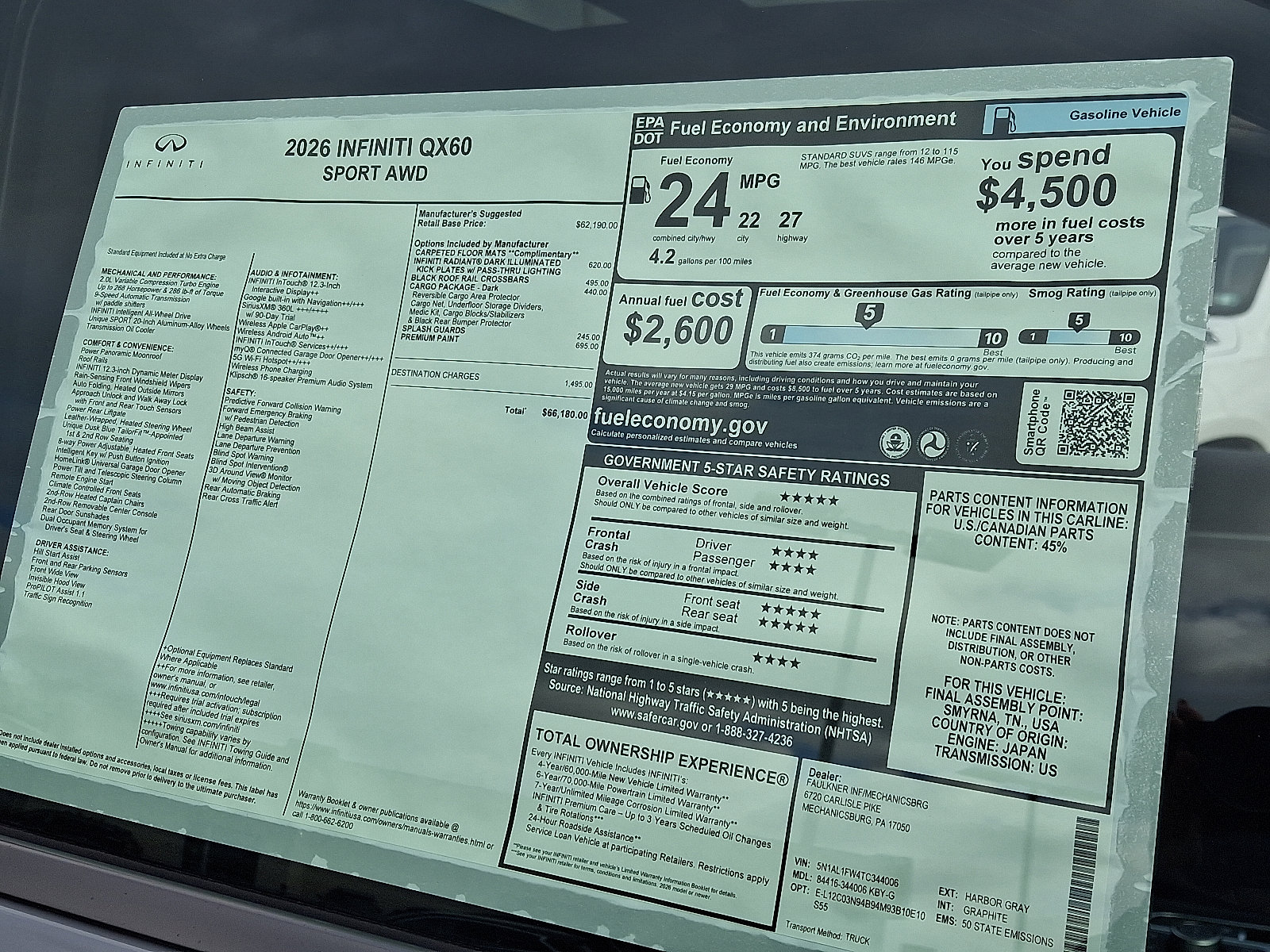 New 2026 INFINITI QX60 Sport w/ Dark Cargo Package image 20