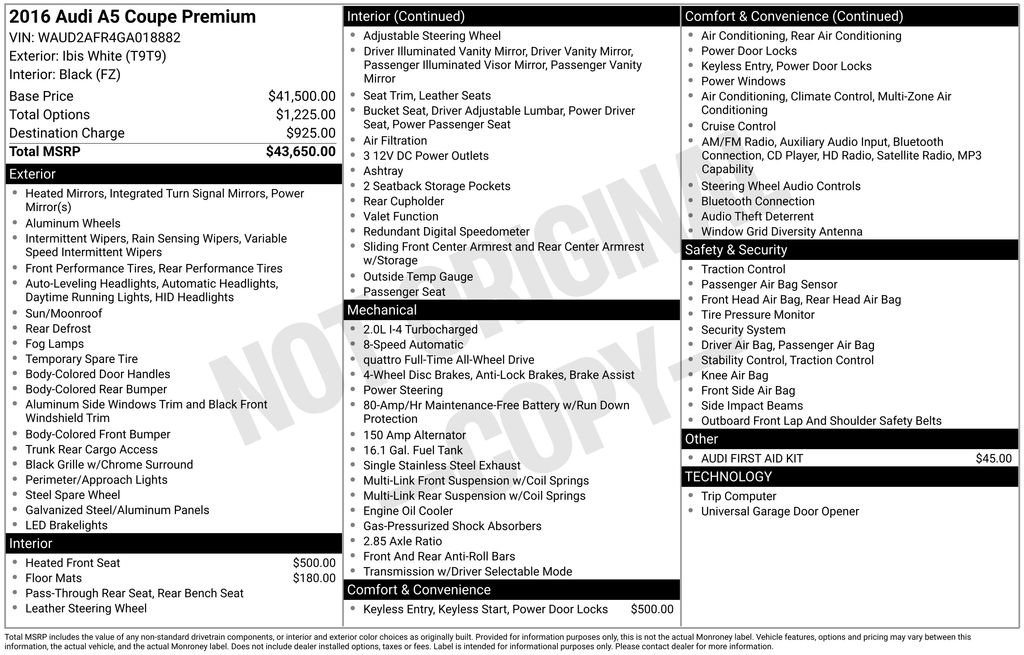 Used 2016 Audi A5 2.0T Premium image 29