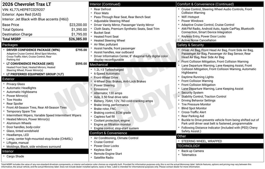New 2026 Chevrolet Trax LT w/ Driver Confidence Package FWD image 4