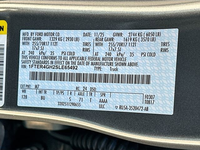 New 2025 Ford Ranger XLT w/ Equipment Group 301A High image 20