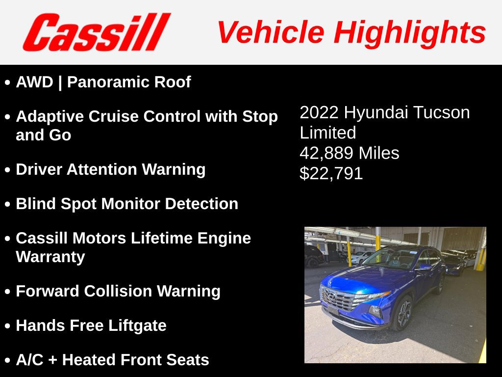 Used 2022 Hyundai Tucson Limited w/ Cargo Package AWD/4WD image 3