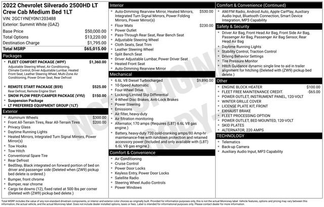 Used 2022 Chevrolet Silverado 2500 LT w/ Fleet Comfort Package image 3