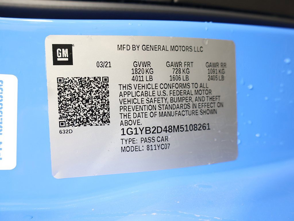 Used 2021 Chevrolet Corvette Stingray Preferred Cpe w/ Battery Protection Package image 58
