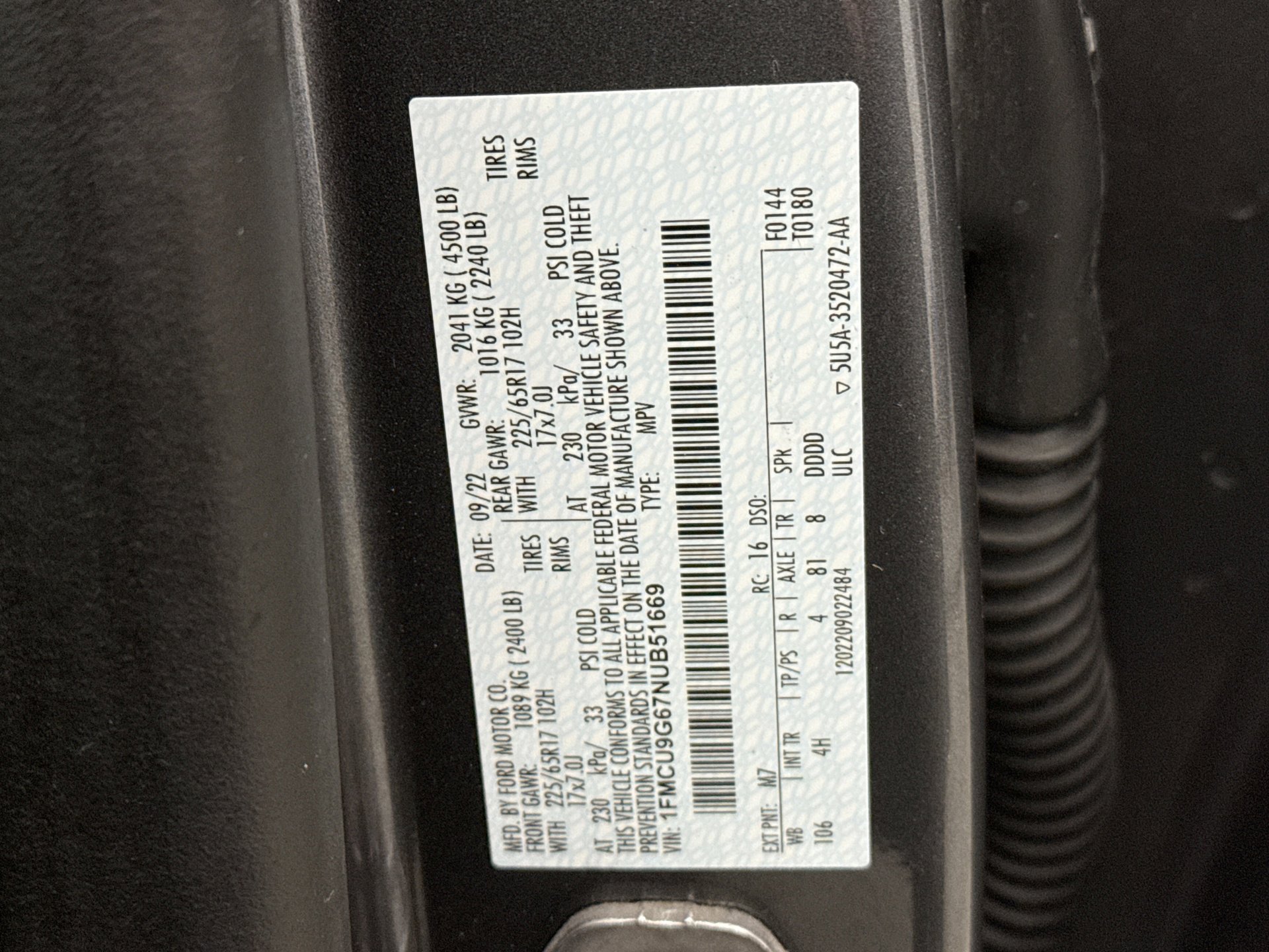 Used 2022 Ford Escape SE w/ Convenience Package image 22