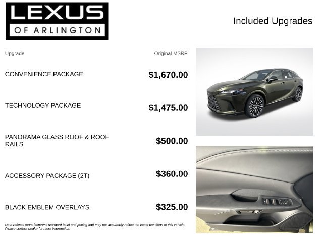 Certified 2026 Lexus RX 350 w/ Convenience Package AWD/4WD image 4