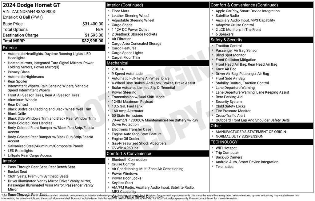 Certified 2024 Dodge Hornet GT image 7