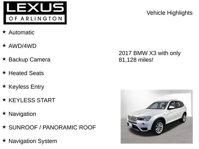 Used 2017 BMW X3 xDrive28i AWD/4WD image 8