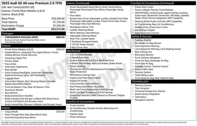 Certified 2025 Audi Q5 Premium w/ Convenience Package AWD/4WD image 2