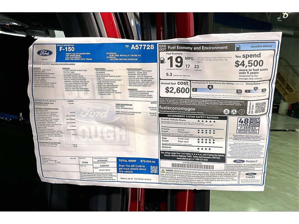 New 2026 Ford F150 Platinum w/ Equipment Group 700A Standard AWD/4WD image 44