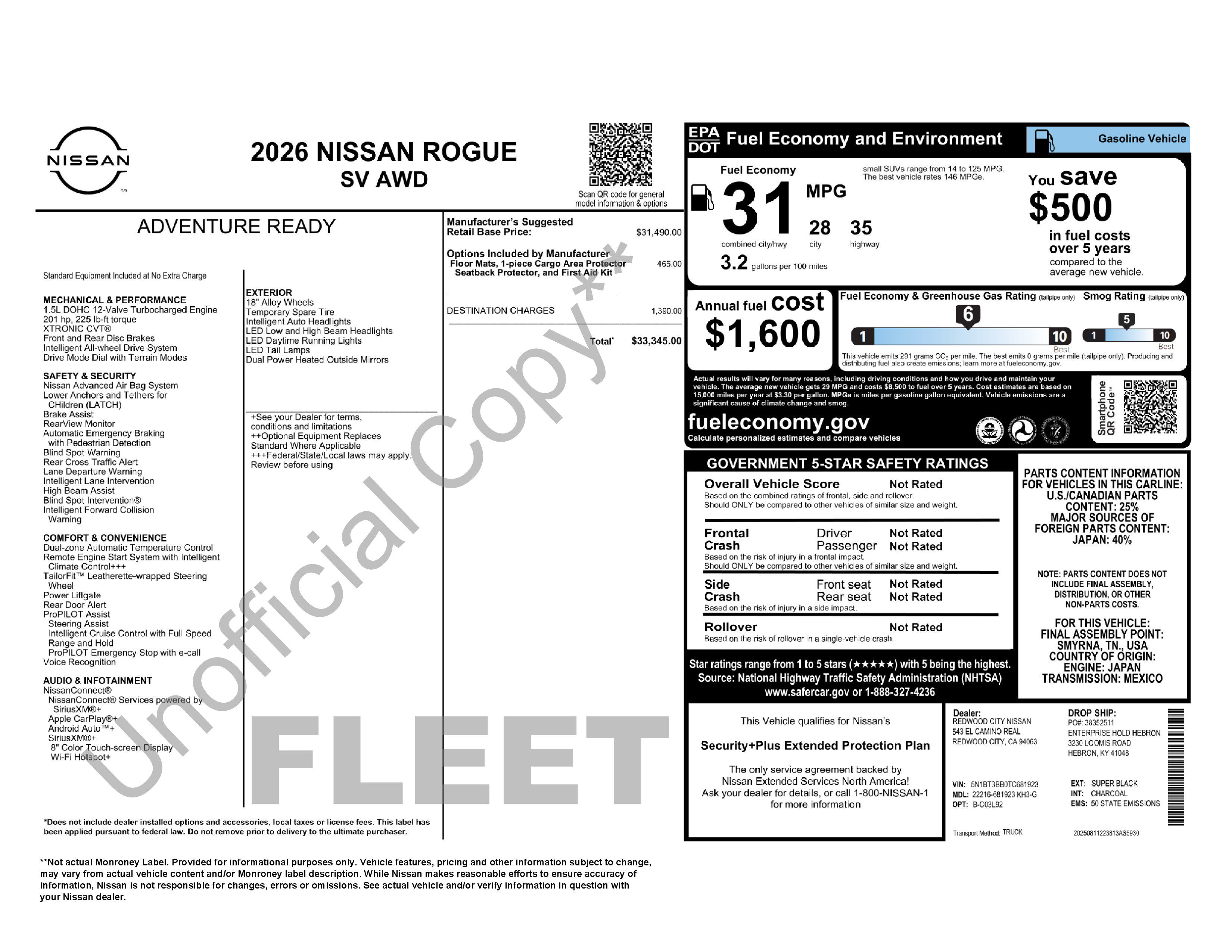 Used 2026 Nissan Rogue SV AWD/4WD image 2