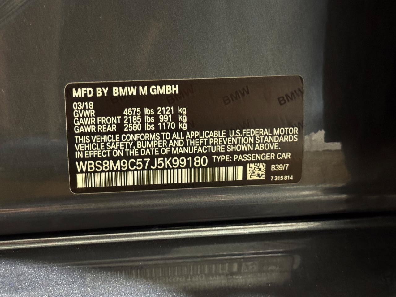 Used 2018 BMW M3 w/ Competition Package RWD image 58