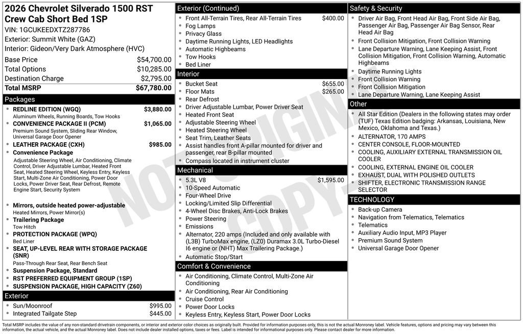 New 2026 Chevrolet Silverado 1500 RST w/ Redline Edition AWD/4WD image 38