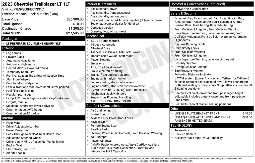 Used 2023 Chevrolet TrailBlazer LT AWD/4WD image 39