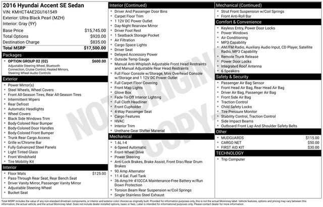 Used 2016 Hyundai Accent SE w/ Option Group 02 FWD image 7