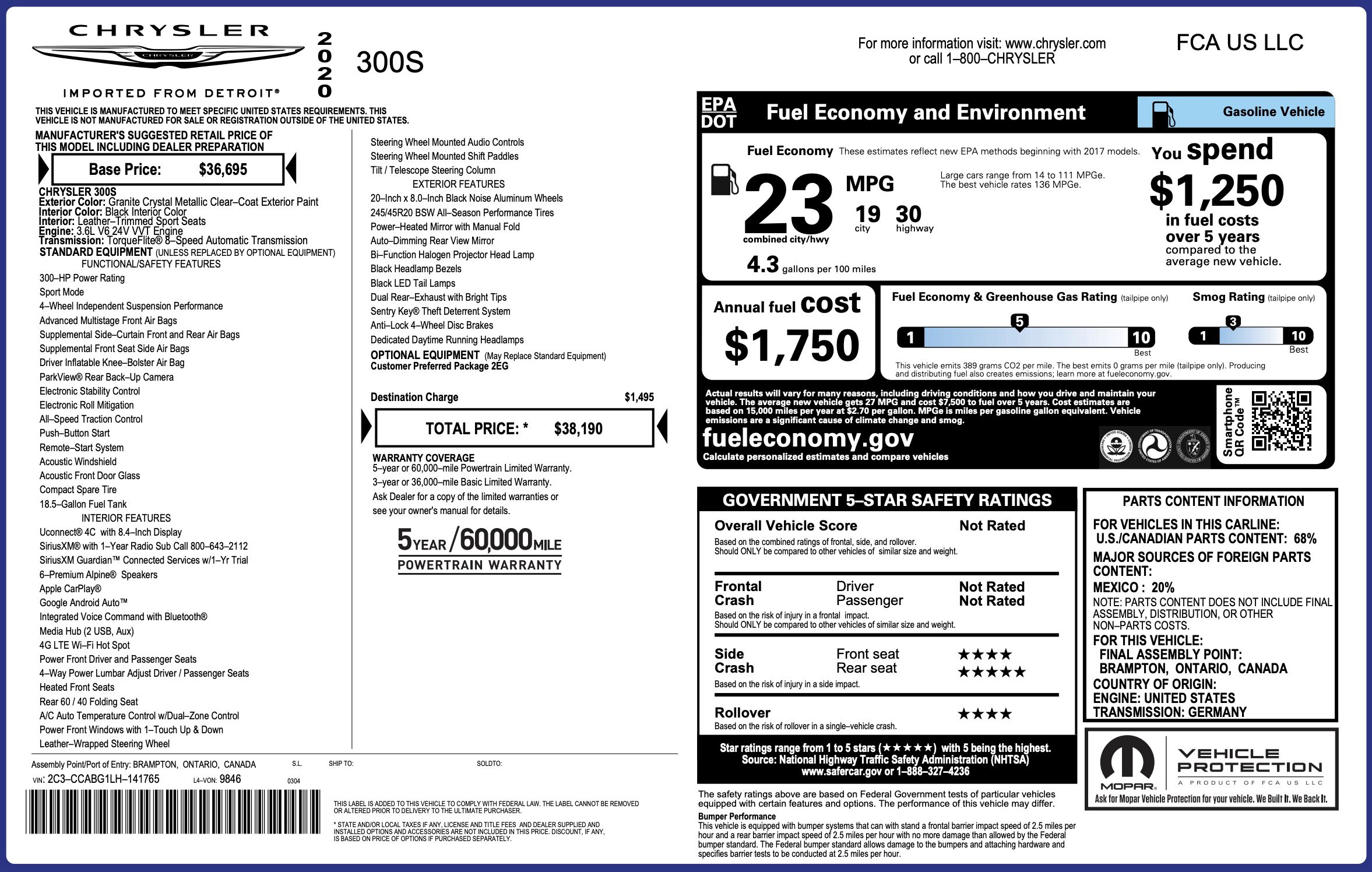 Used 2020 Chrysler 300 S image 3