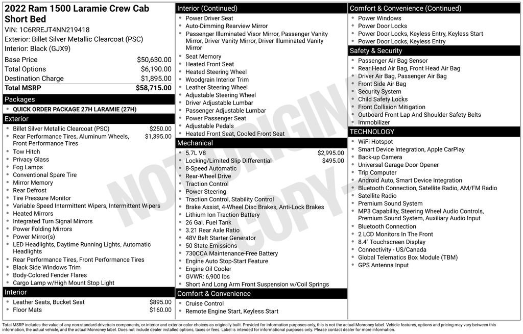 Used 2022 RAM 1500 Laramie RWD image 44
