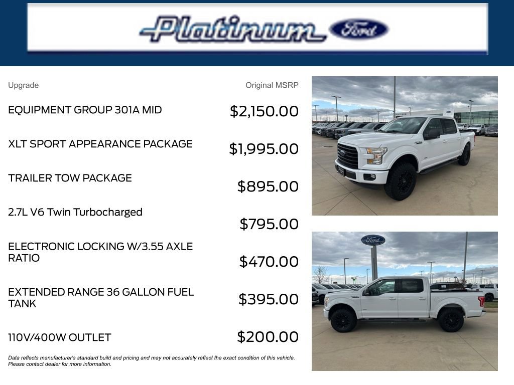 Used 2016 Ford F150 XLT w/ Equipment Group 301A Mid image 11