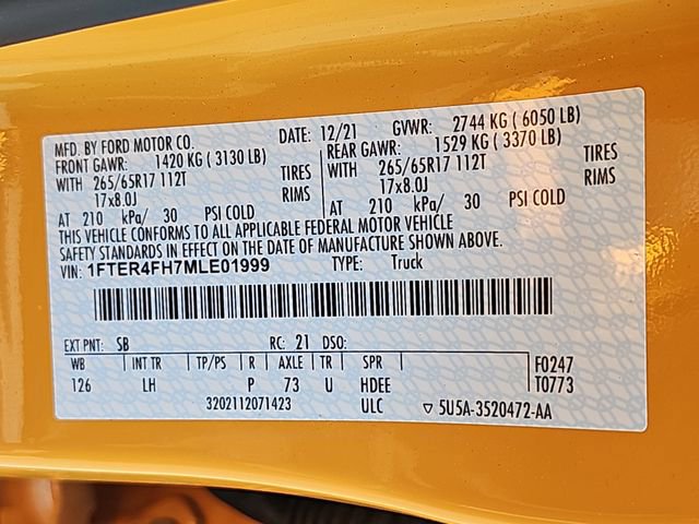 Used 2021 Ford Ranger XLT w/ Equipment Group 301A Mid image 34