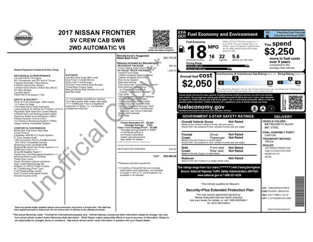 Used 2017 Nissan Frontier SV w/ SV Value Truck Package RWD image 30