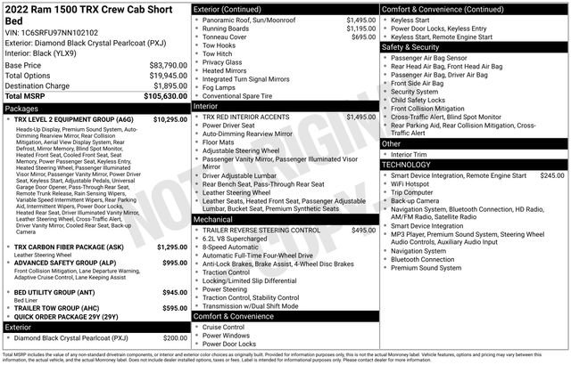 Used 2022 RAM 1500 TRX w/ TRX Level 2 Equipment Group AWD/4WD image 42