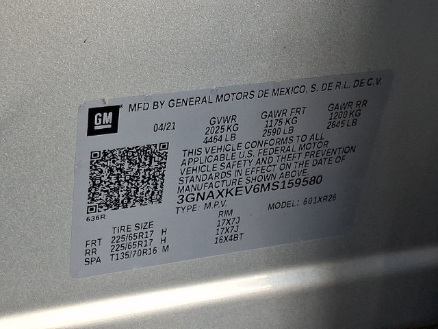 Certified 2021 Chevrolet Equinox LT w/ LPO, Floor Liner Package FWD image 27